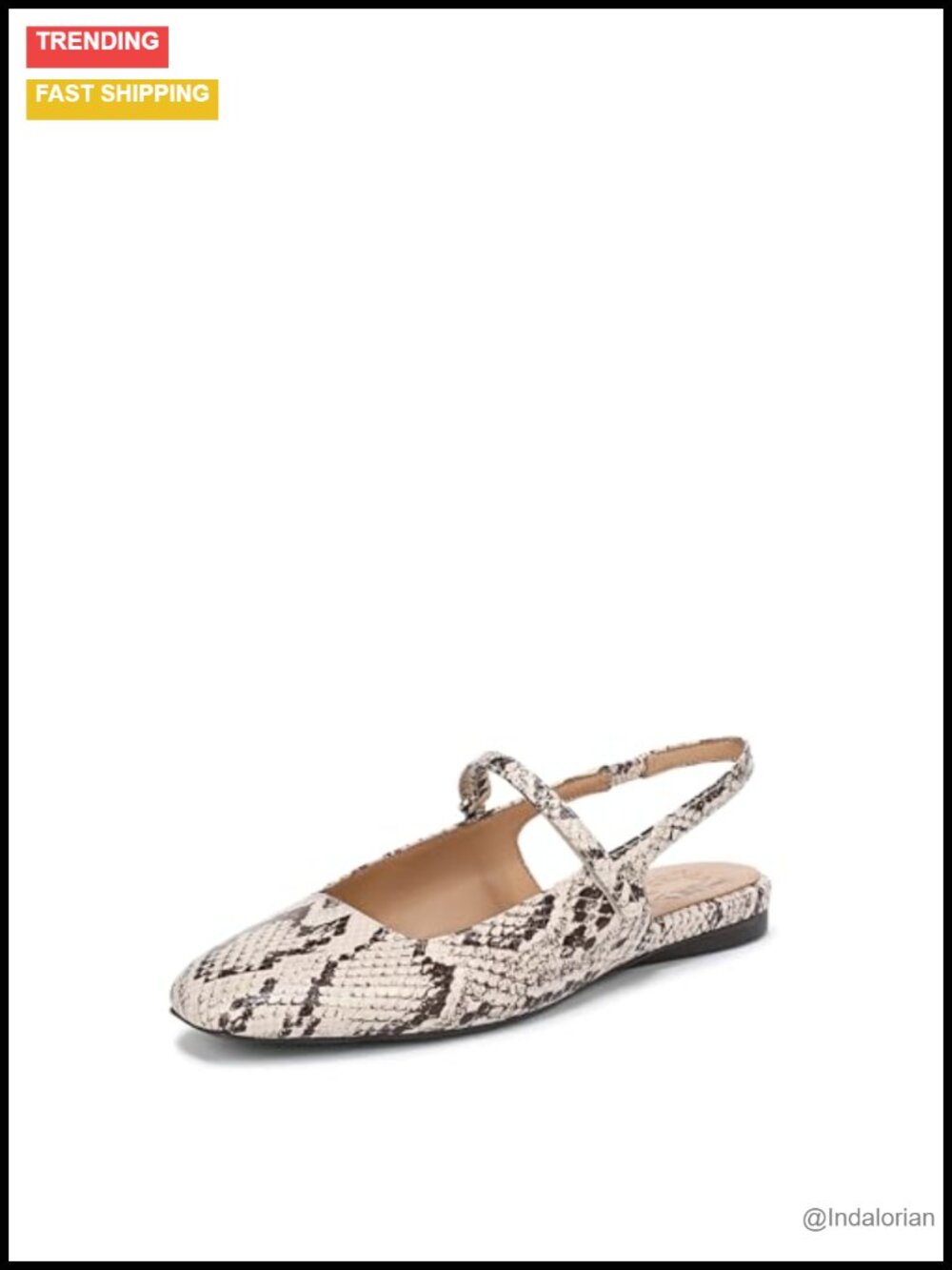 Mary Jane Slingback Flats Square Toe Block Heel Casual Comfort